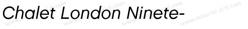 Chalet London Ninete字体转换